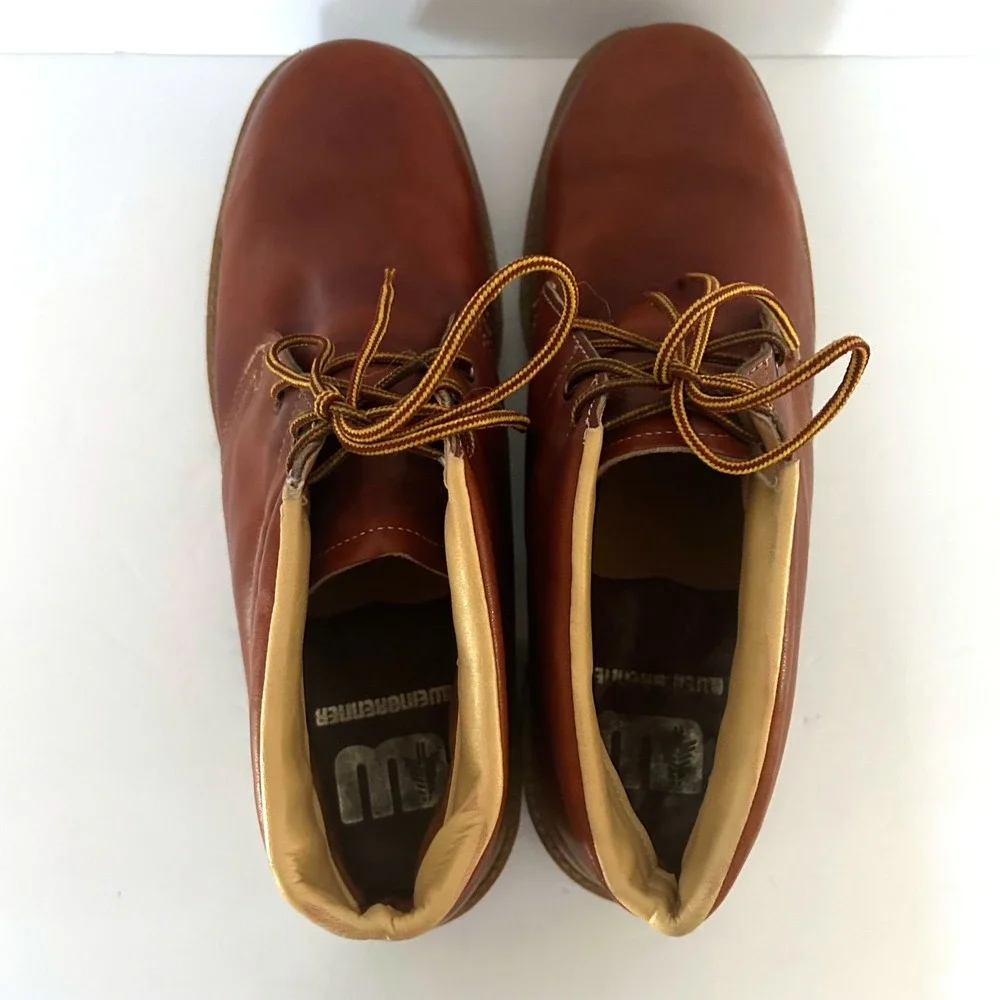 VTG Weinbrenner Leather Chukka Boots Mens 13 W Brown Hiking Boy Scout Lug USA